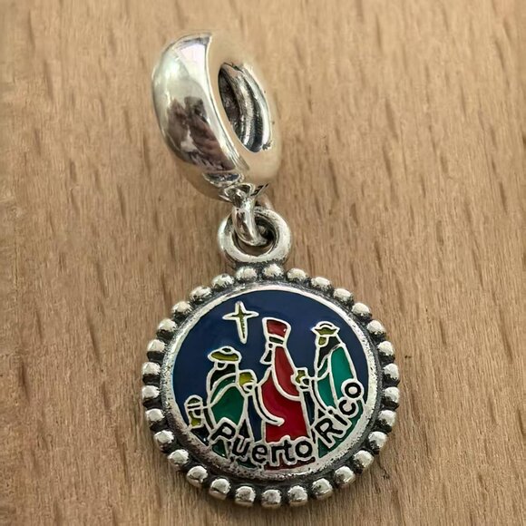 Pandora Puerto Rico Three Kings Exclusive Charm, S925 Silver Bracelets - Picture 1 of 4